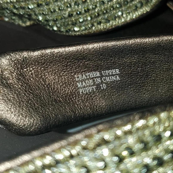 Yellow Box Gold/Bronze Wedge Flip Flops Style Puffy Size 10M - Picture 4 of 11